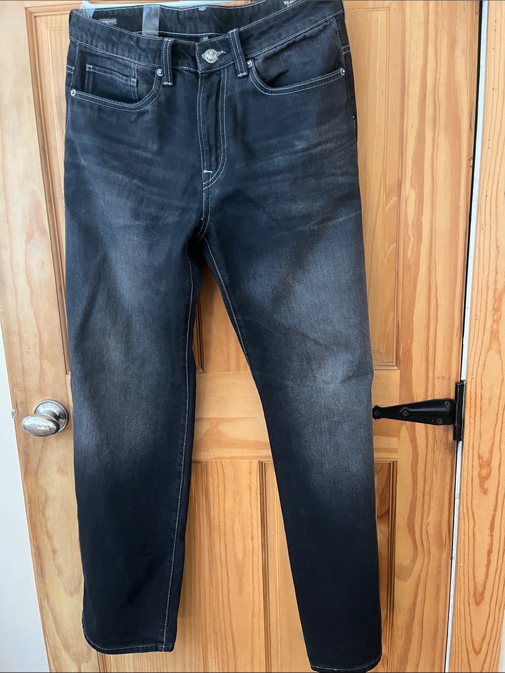 Buffalo David Bitton Black Men's Loose Fit Matt Straight Jeans